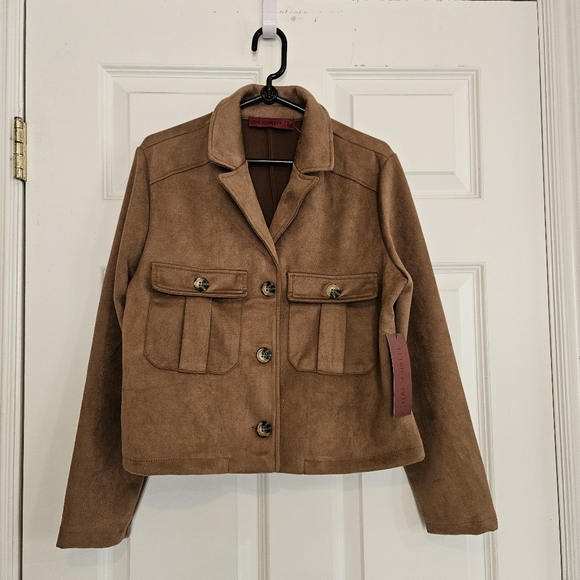 Love Scarlett Jackets & Blazers - Brown vegan suede Jacket